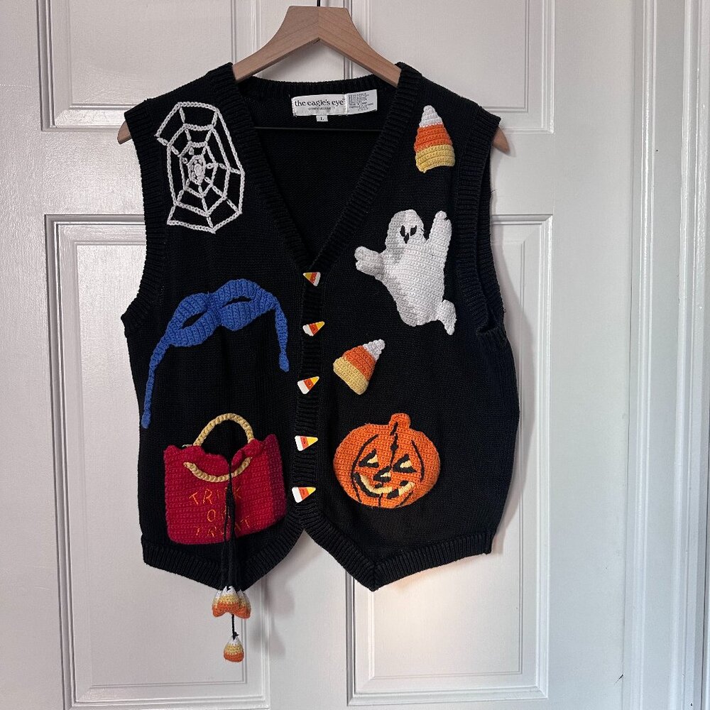 Vintage Halloween Vest - L